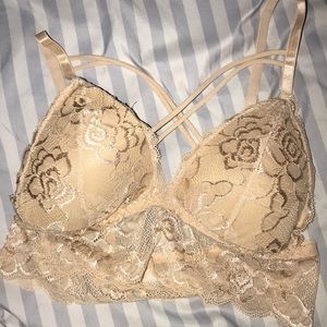 Beautiful beige lace bralette